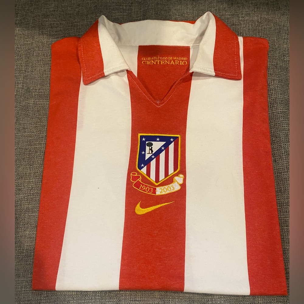 Athletico Madrid centenary shirt from the 2003 season.